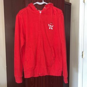 m&m red sweater soft